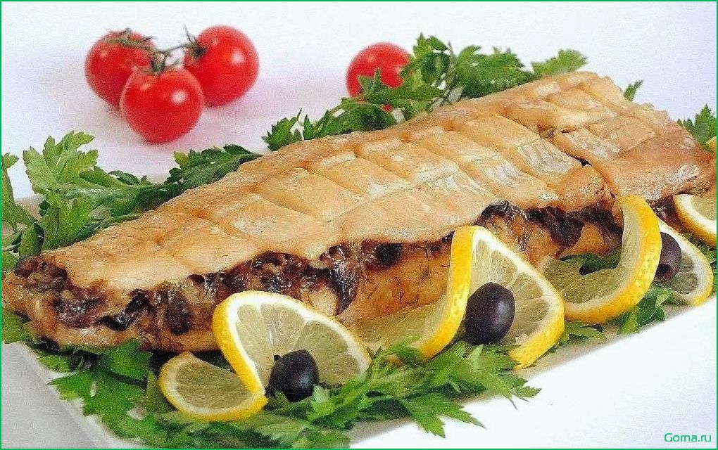 Блюда с грибами и рыбой