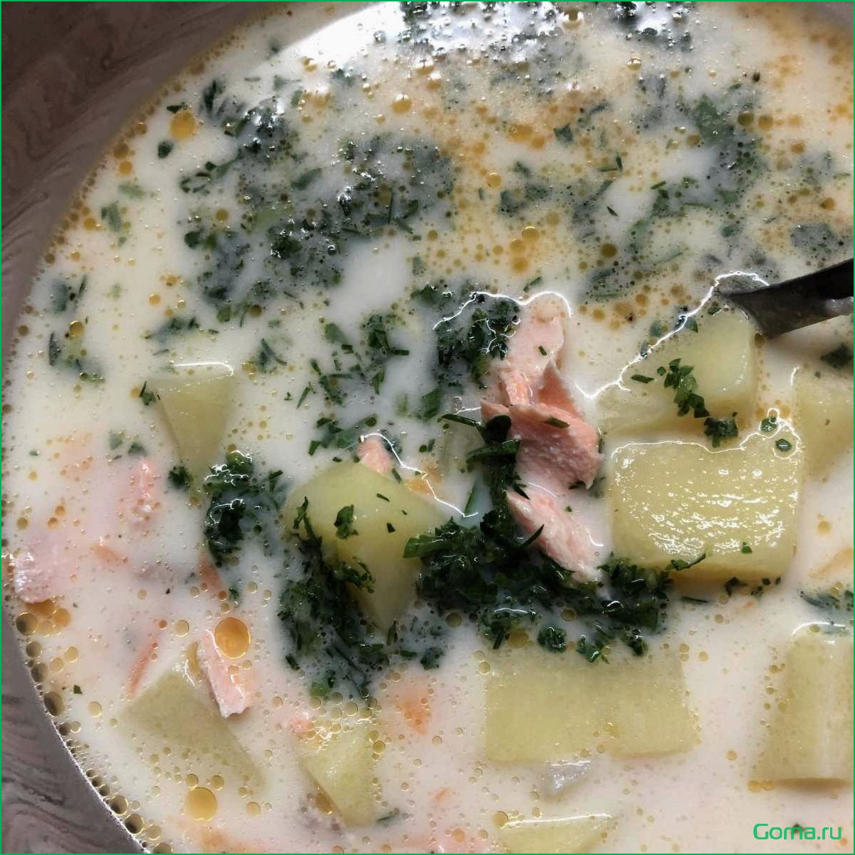 Рецепт рыбного супа с сырками
