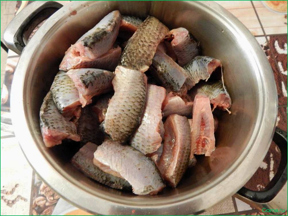 Блюда рыбы карася