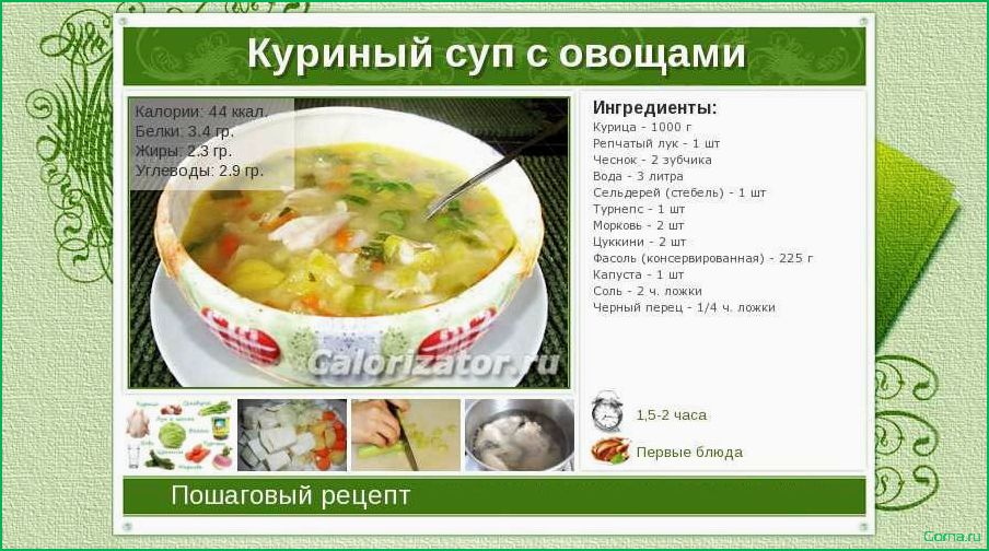 Как рассчитать белки, жиры и углеводы в рыбном супе?