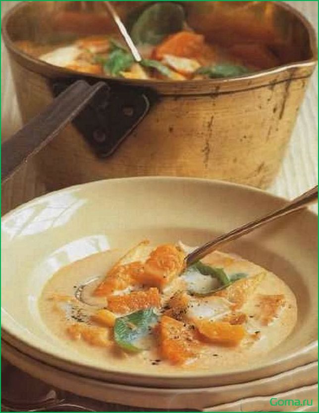 Вкусный рецепт рыбного супа с бататом для здорового питания