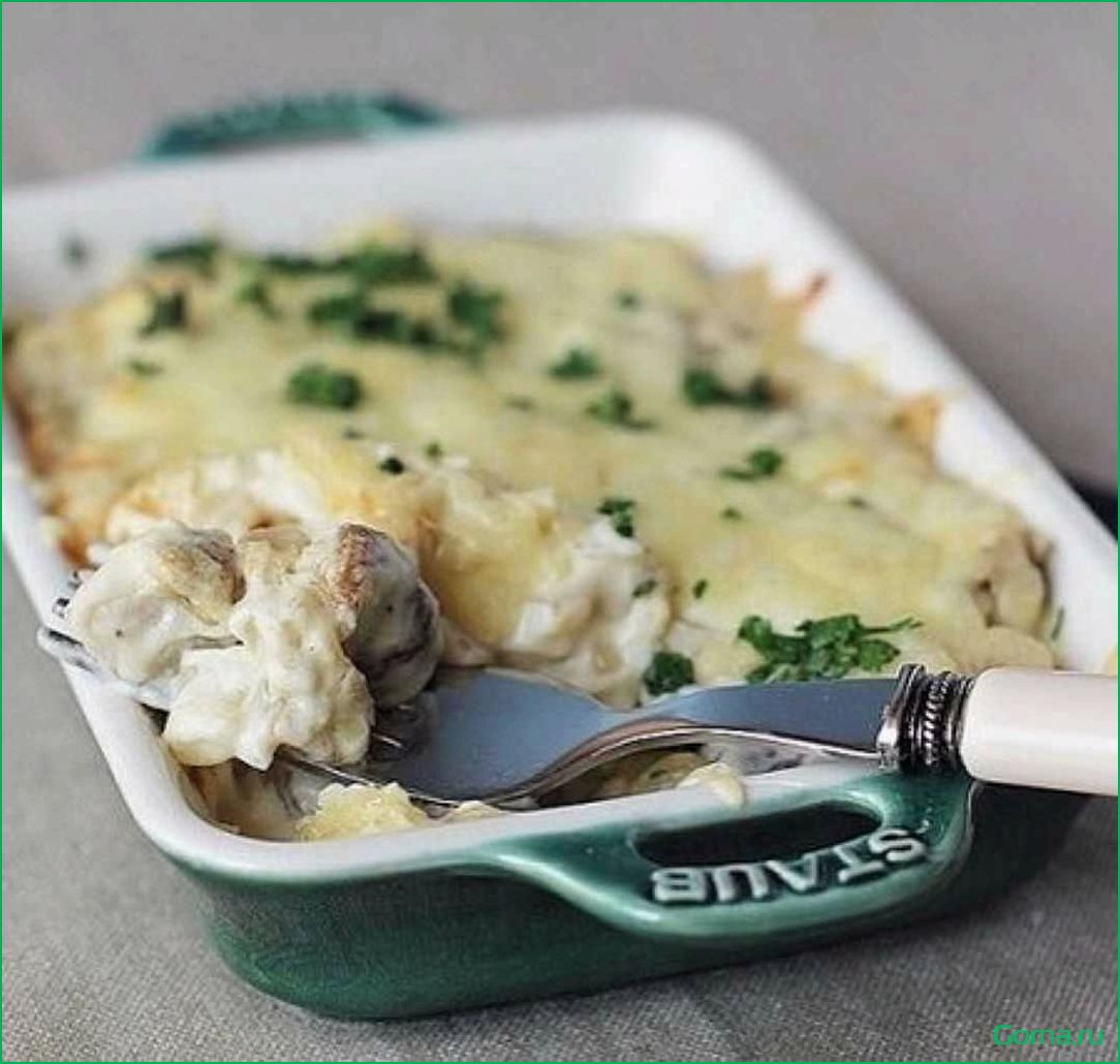 Рецепт блюда рыба с шампиньонами