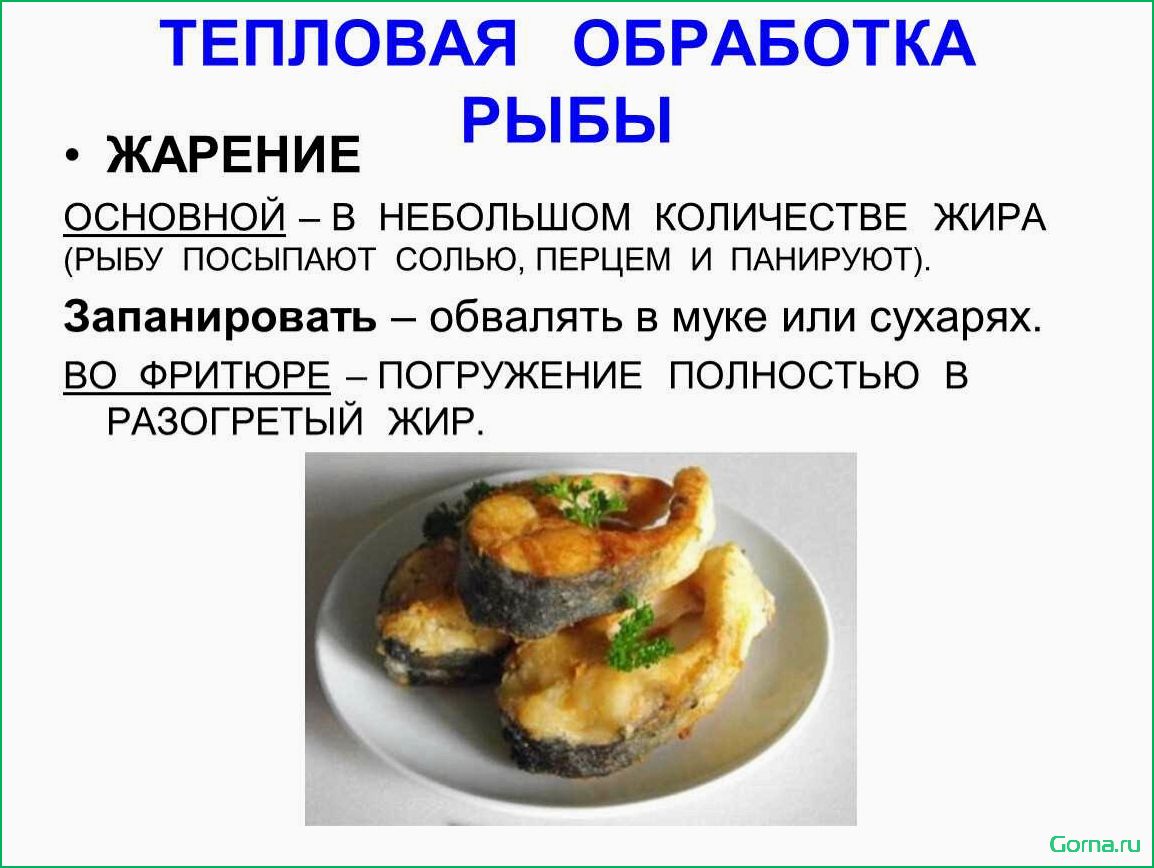 Типы блюд из рыбы