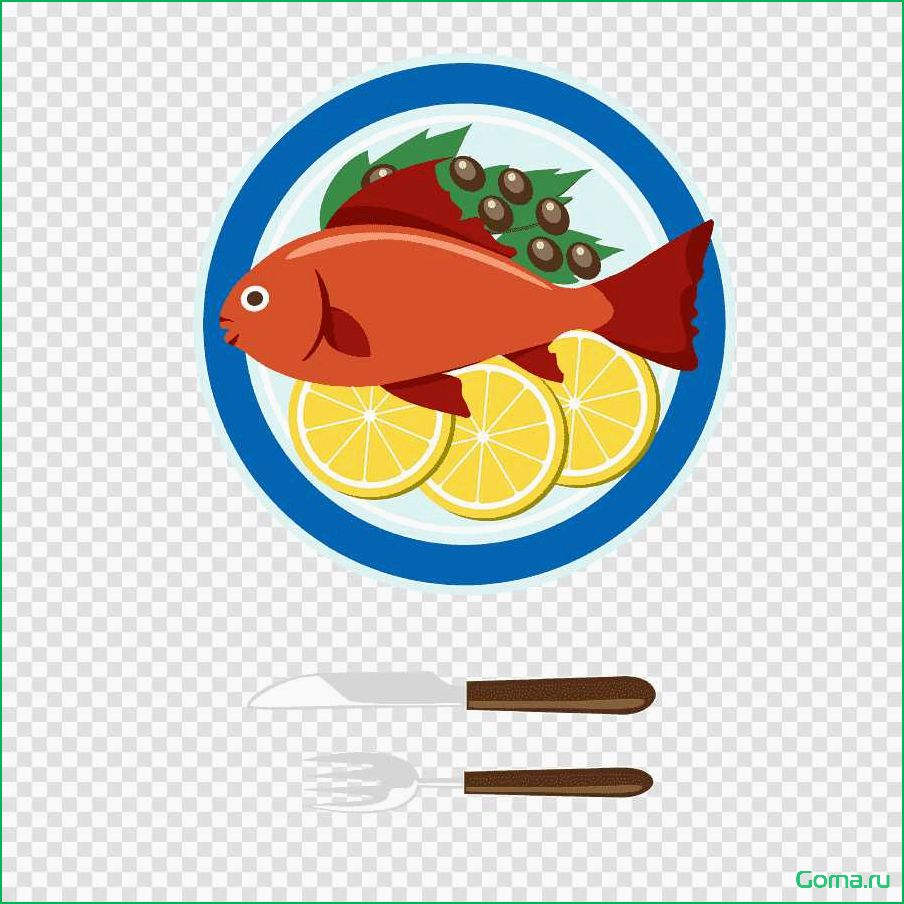 (кулинарные, идеи, векторные, изображения, рыбой) Кулинарные идеи: векторные изображения с рыбой на блюде