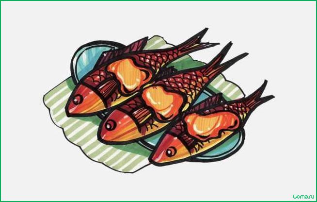 (кулинарные, идеи, векторные, изображения, рыбой) Кулинарные идеи: векторные изображения с рыбой на блюде
