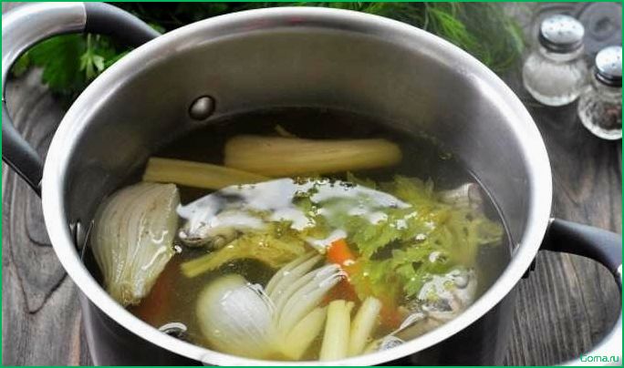 Рецепт приготовления супа из рыбы кефаль.