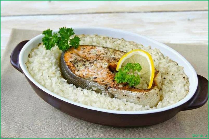 Вкусное сочетание риса и свежей рыбы: идеальное блюдо для любителей морепродуктов