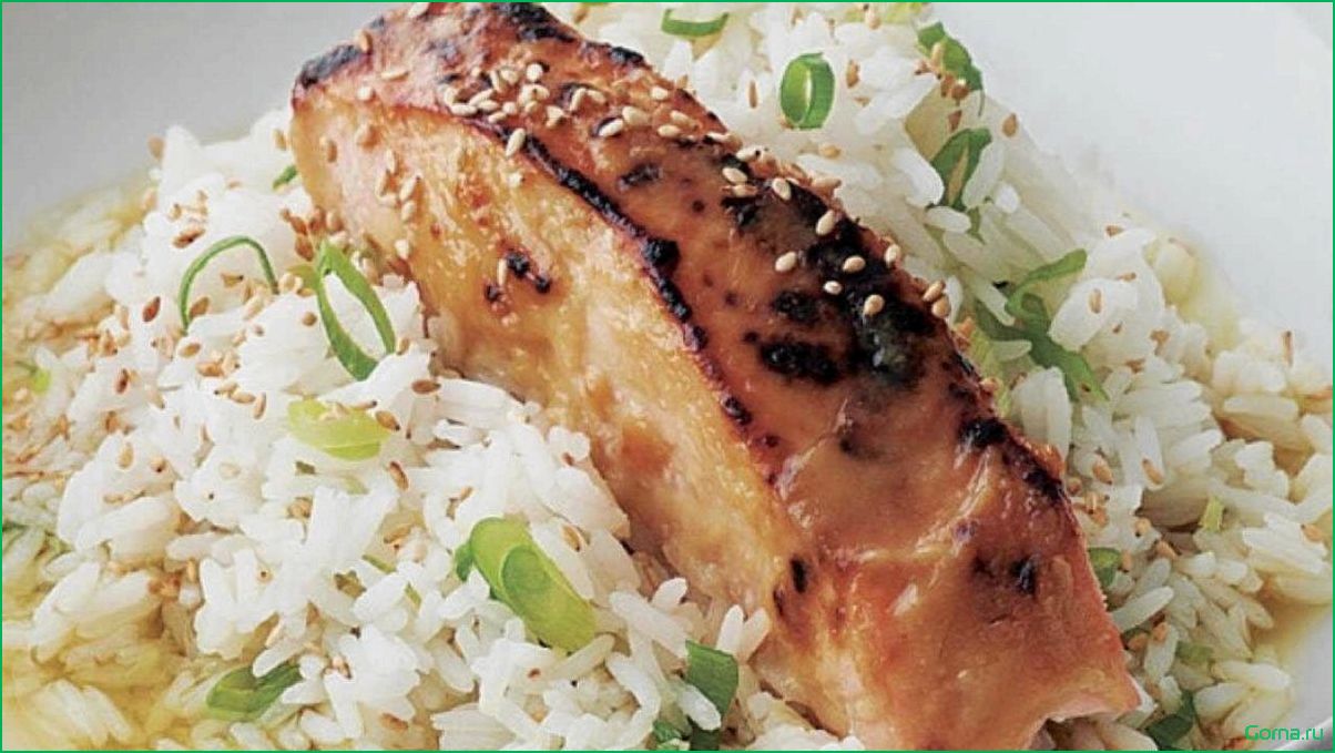 Вкусное сочетание риса и свежей рыбы: идеальное блюдо для любителей морепродуктов