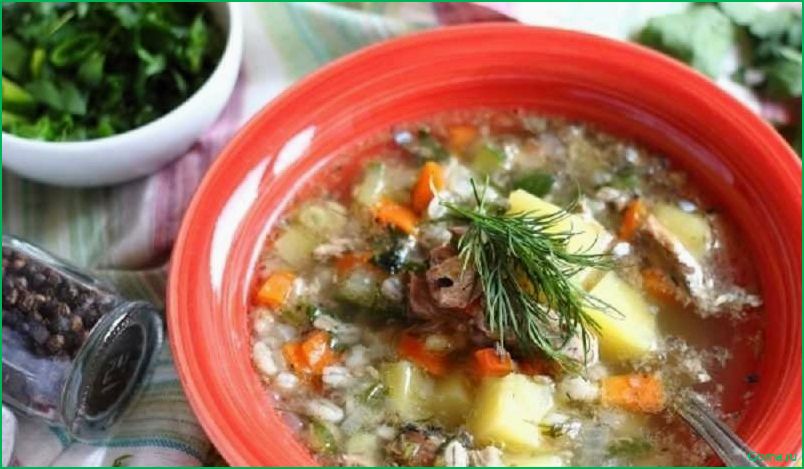 Рыбный суп с перловкой