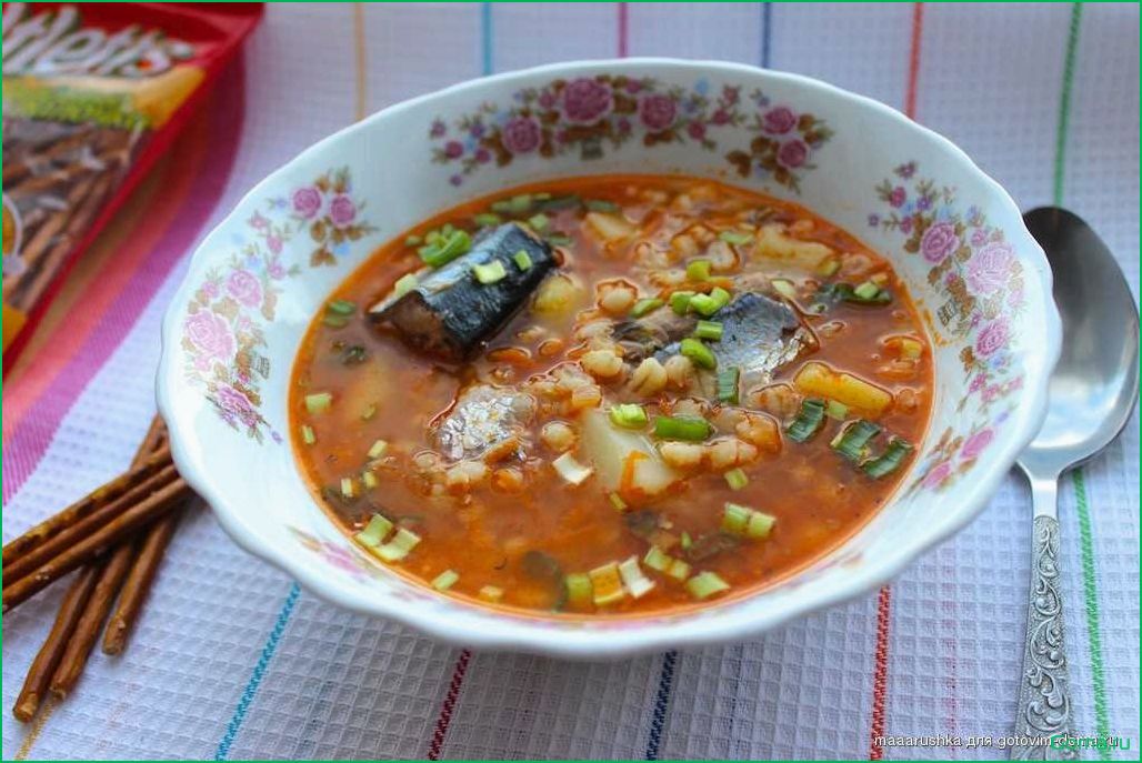Рыбный суп с перловкой