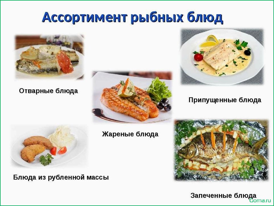 (перечень, блюд, рыбы) Перечень блюд из рыбы