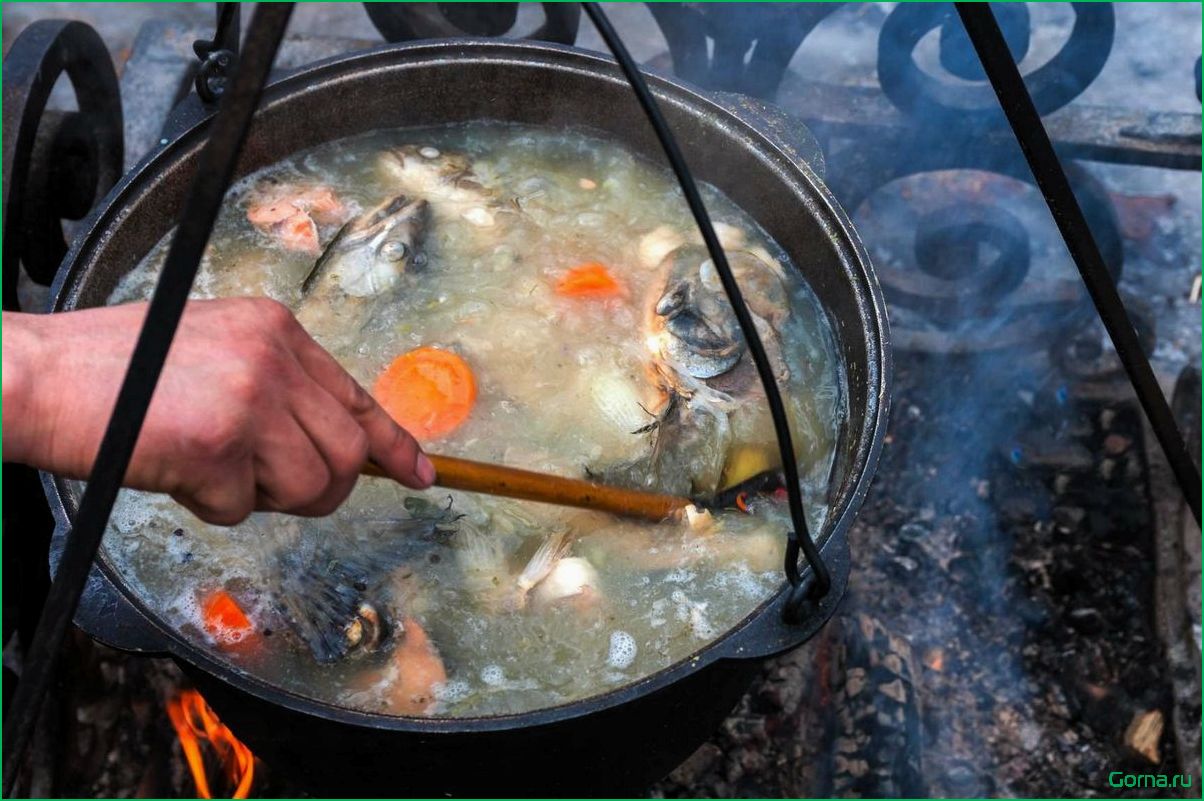 Секрет приготовления вкусной рыбной ухи на костре