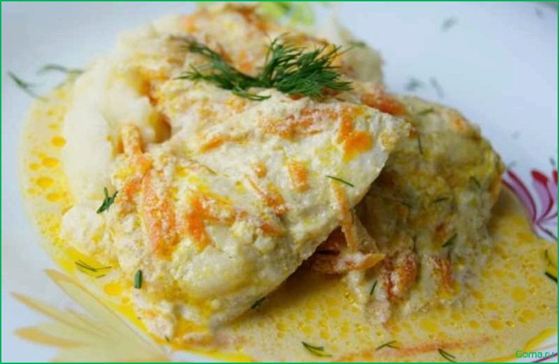 Рыбные блюда с сметаной