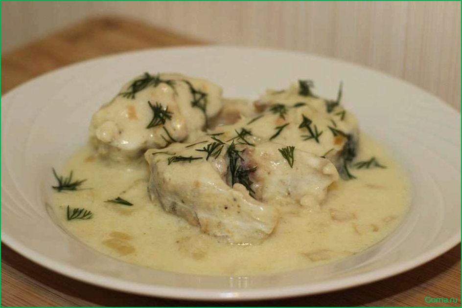 Рыбные блюда с сметаной