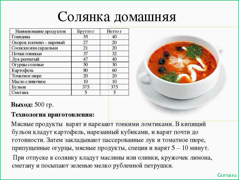 (карта, супа, рыбного) Тех карта супа рыбного