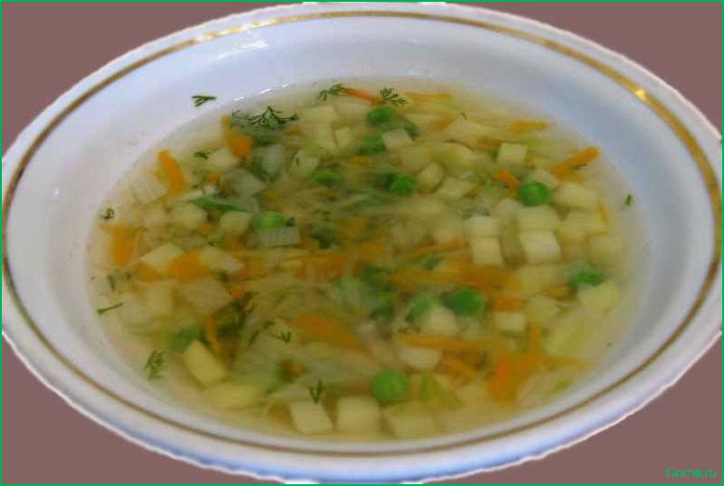 Рецепт рыбного супа с горохом