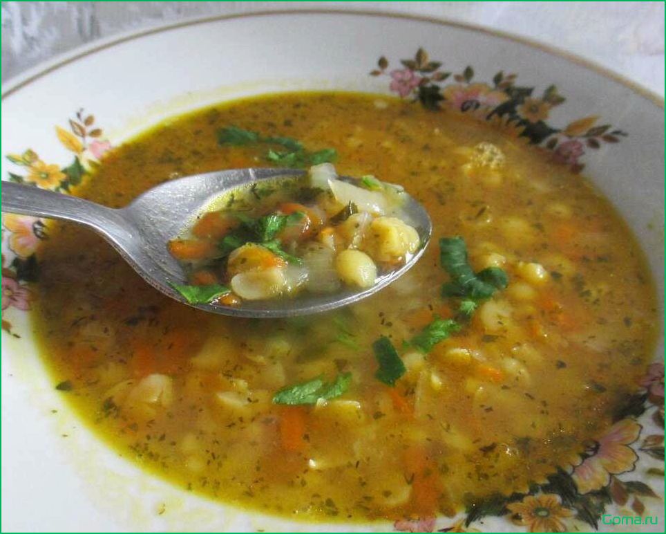 Рецепт рыбного супа с горохом