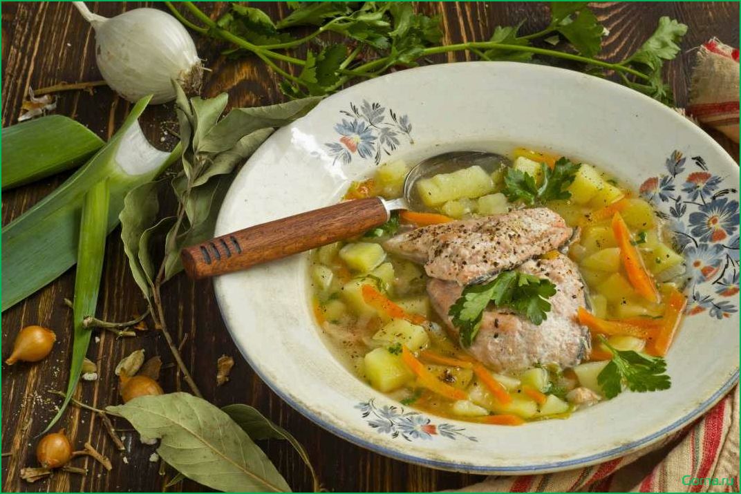 (рыбный, овощами) Рыбный суп с овощами