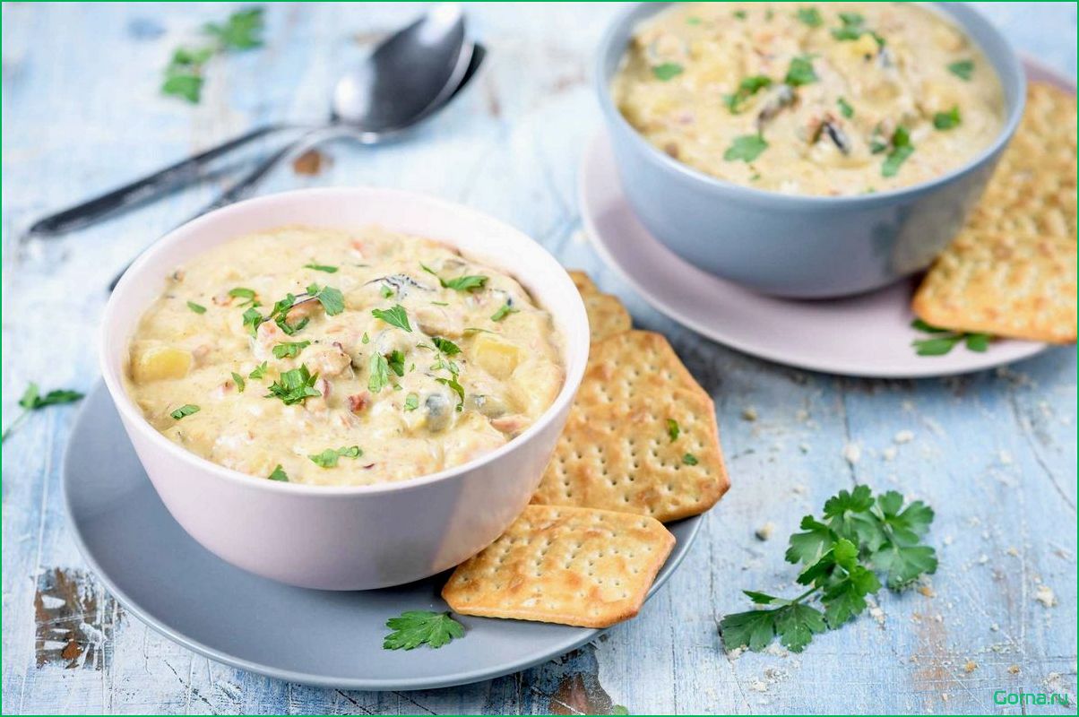 (рыбный, беконом) Рыбный суп с беконом