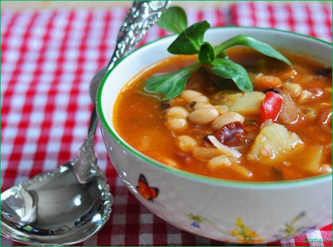 Рецепт супа рыбного с фасолью