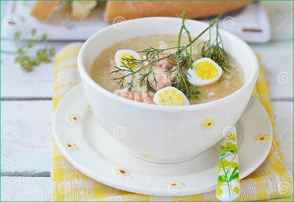 Рыбный суп с яйцом