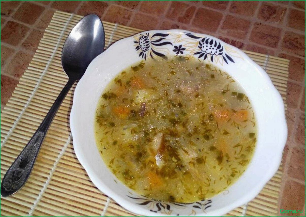 Суп пшенный рыбный